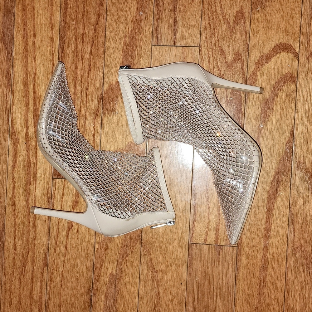 Rhinestone And Mesh Bootie - image 2